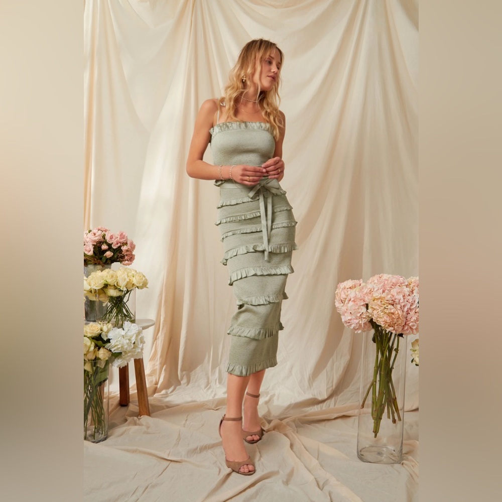 V.Chapman Lily Dress in Sage (NWT)
